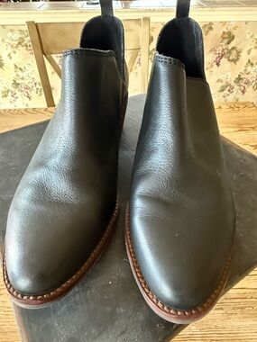 Lucky Brand Black Leather Ankle Booties